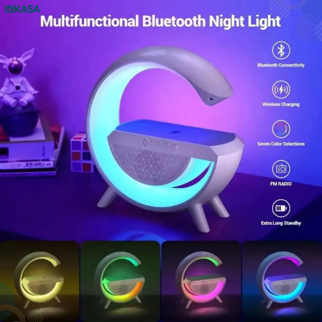 Lámpara Inteligente G: RGB, Bocina, Cargador Inalámbrico, Bluetooth