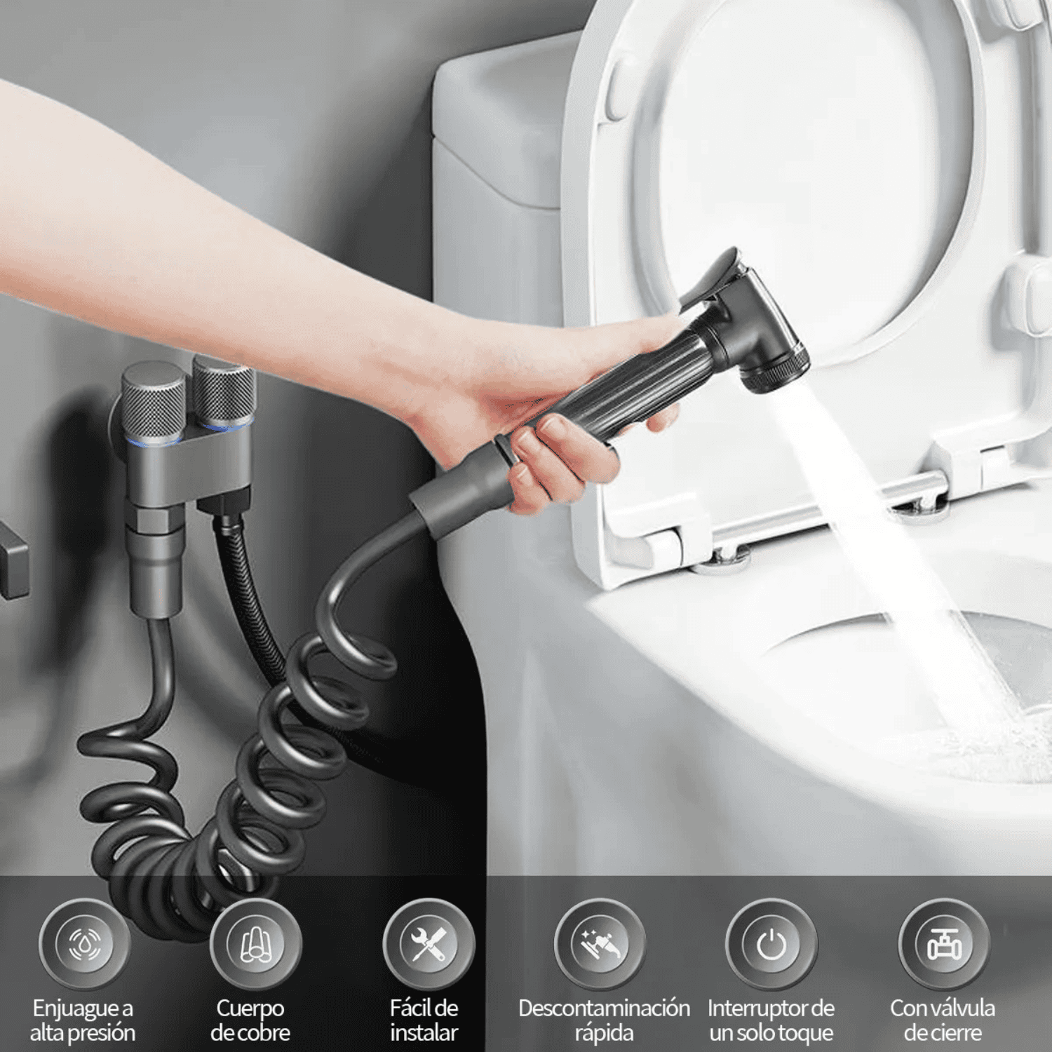 KIT Rociador de mano en acero inoxidable🚿💧