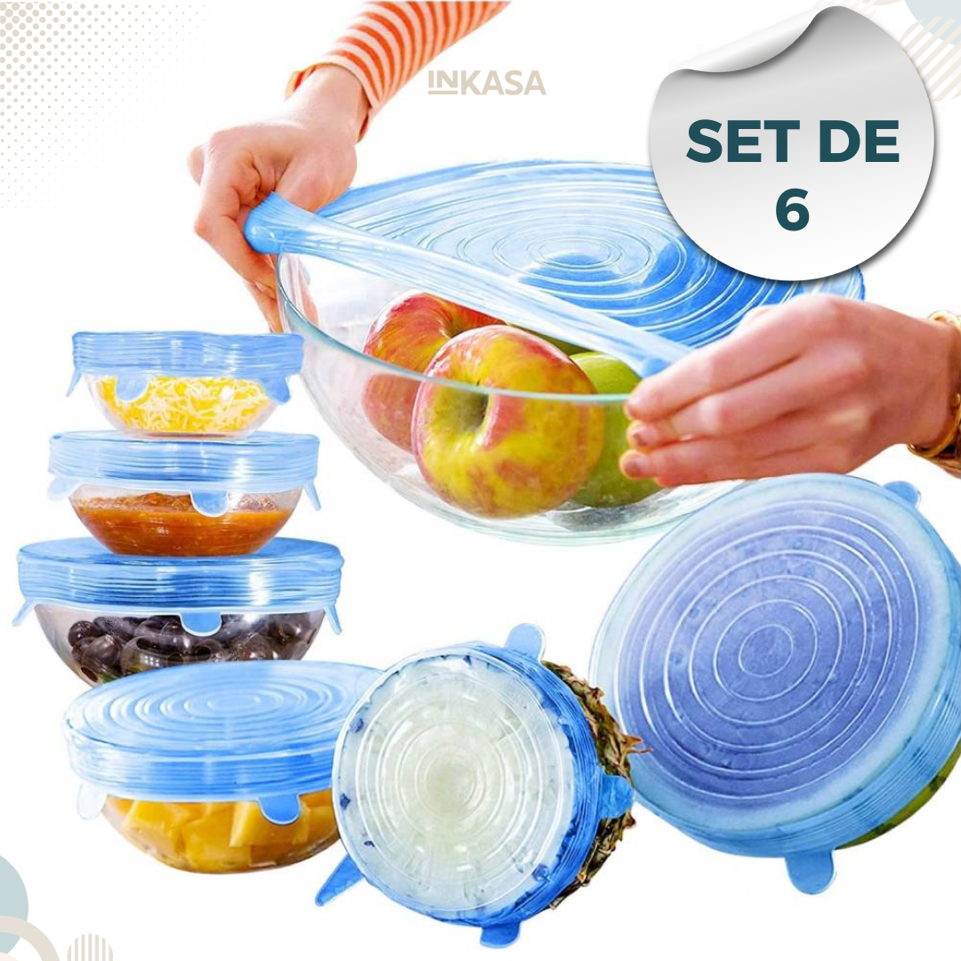 Tapas de Silicona Recipientes Set de 6 Piezas