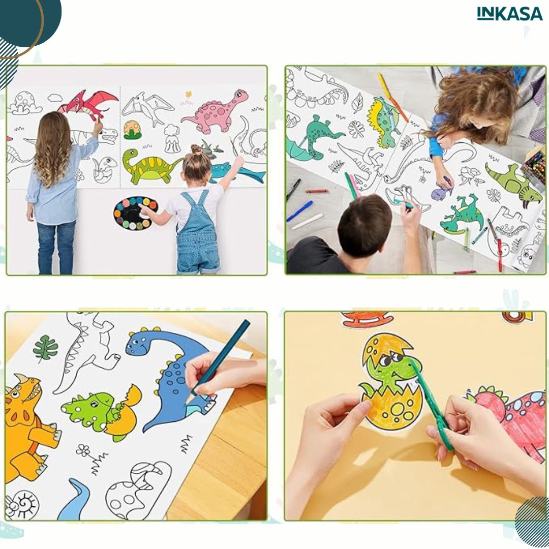 Rollos de papel adhesivo para colorear x 3 unds de 3 mts