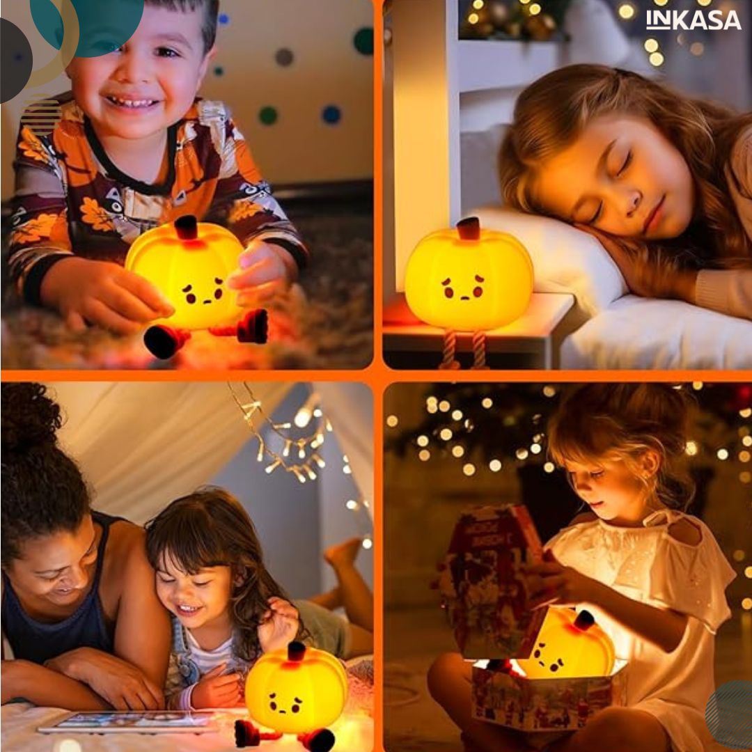 Luz nocturna en forma de calabaza