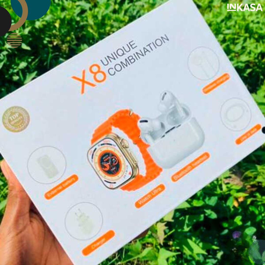 Combo smartwatch, airpods, batería y cargador inalámbrico
