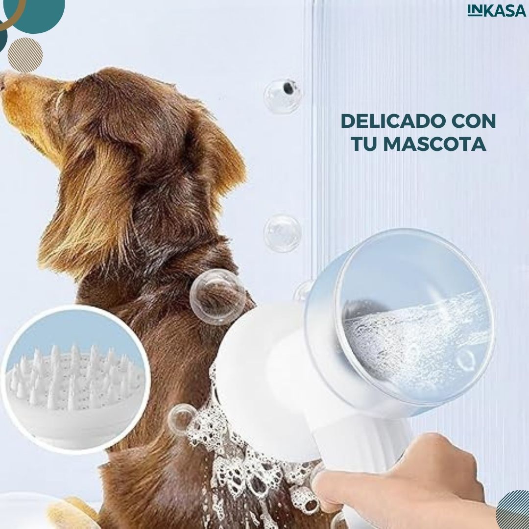 Cepillo dispensador de jabón automático para mascotas