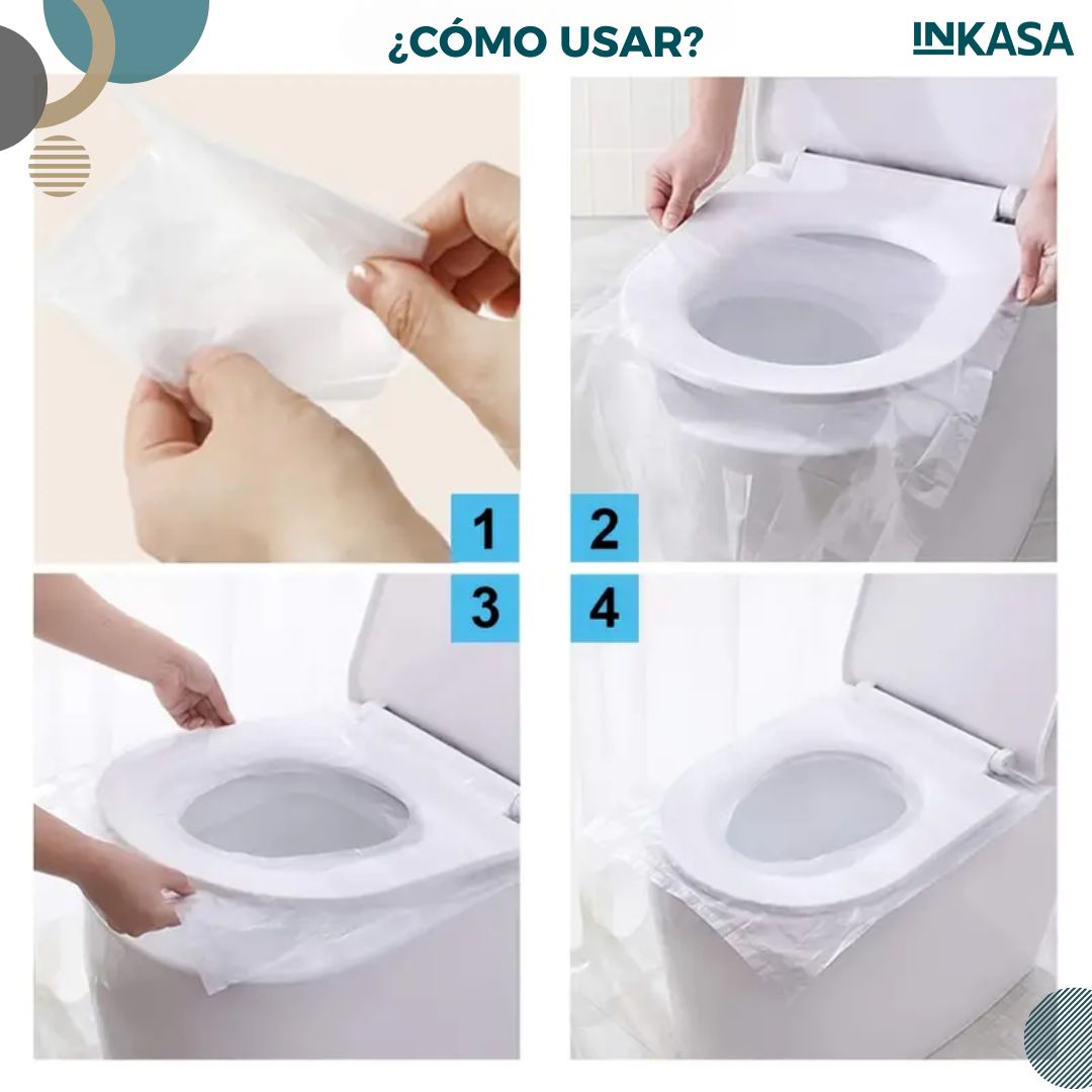 Funda desechable para cubrir inodoros x 50 unds