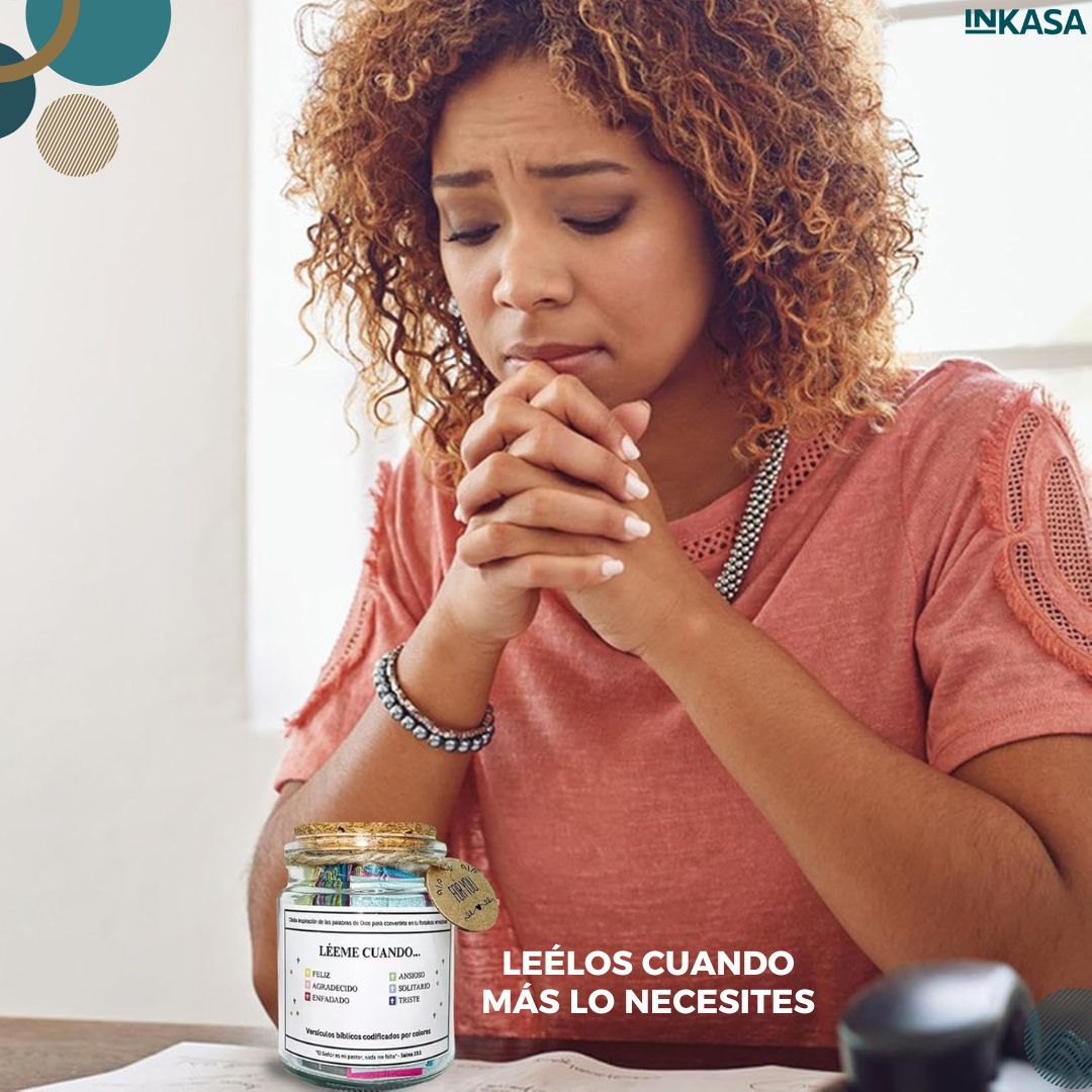 Botella con versículos de la biblia
