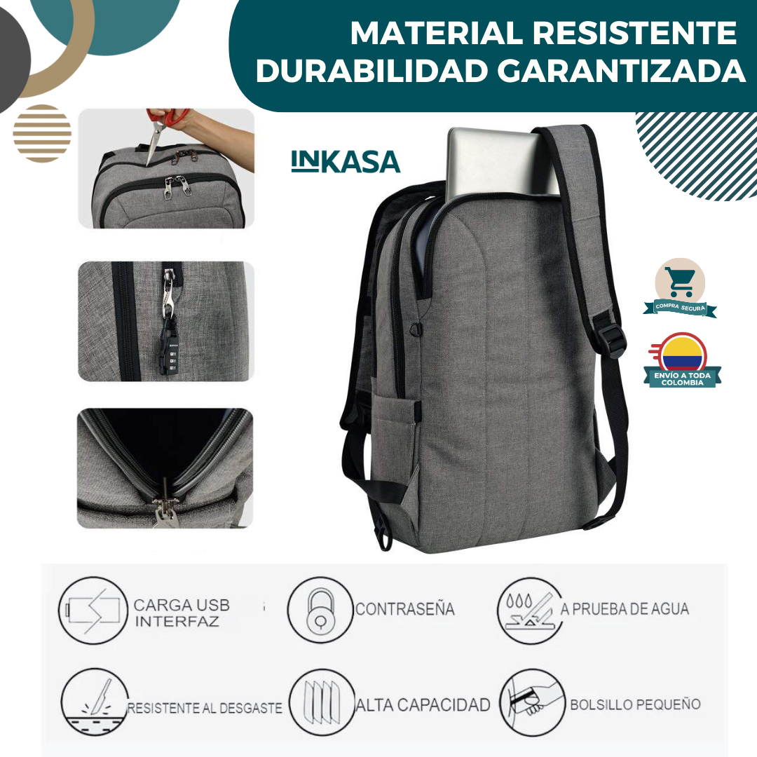 Maleta Antirrobo Con Cable Usb