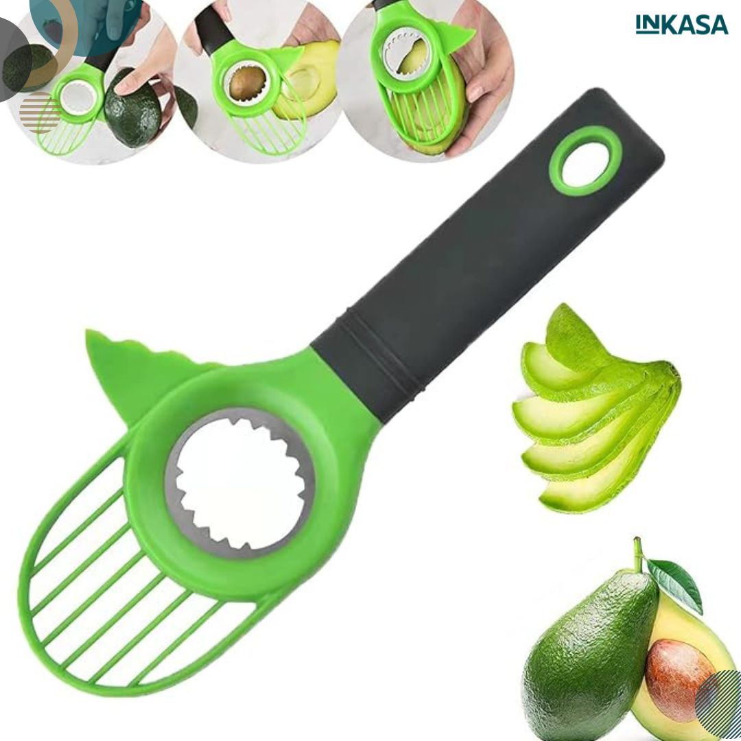 Set 3 En 1 para aguacates: Cortador, pelador y deshuesador
