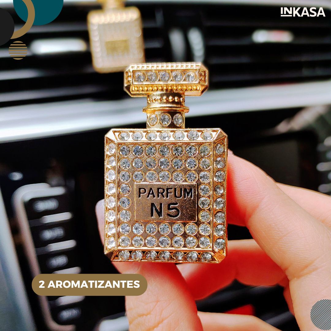 Ambientador para carro diseño perfume Channel 2 unds