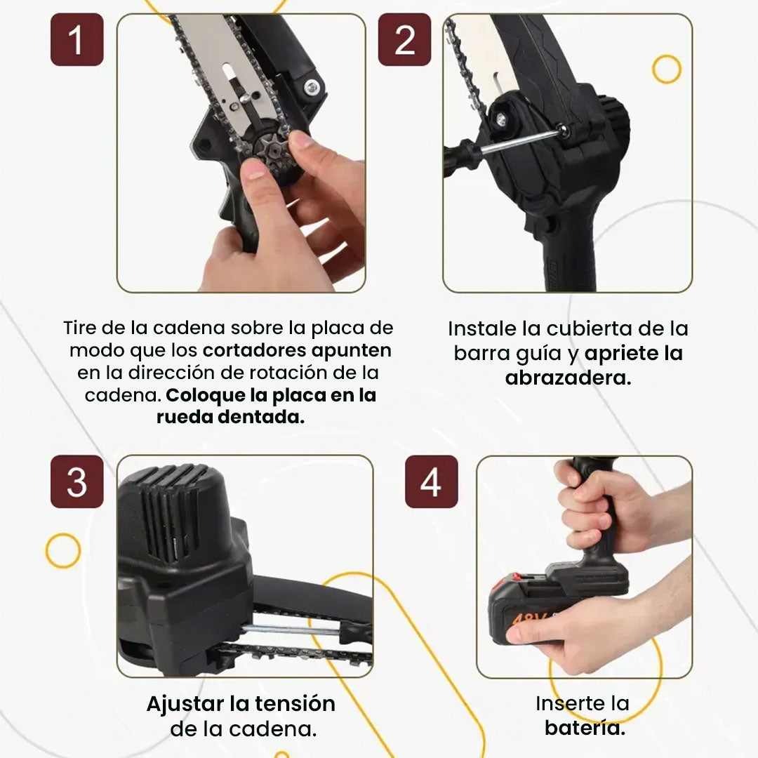 MINI MOTOSIERRA PÓRTATIL🪵🪓