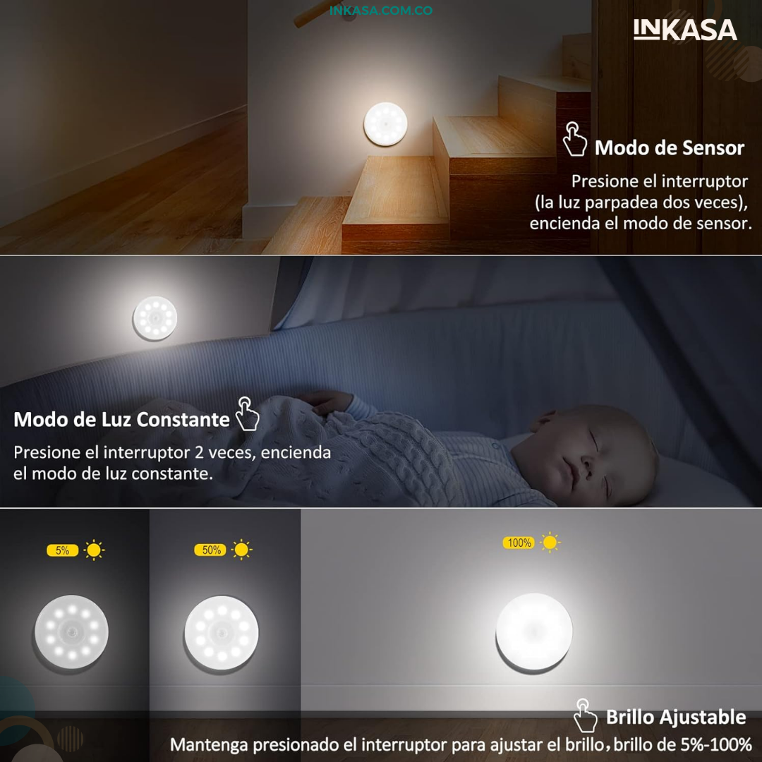 Luz Led Inalámbrica Con Sensor