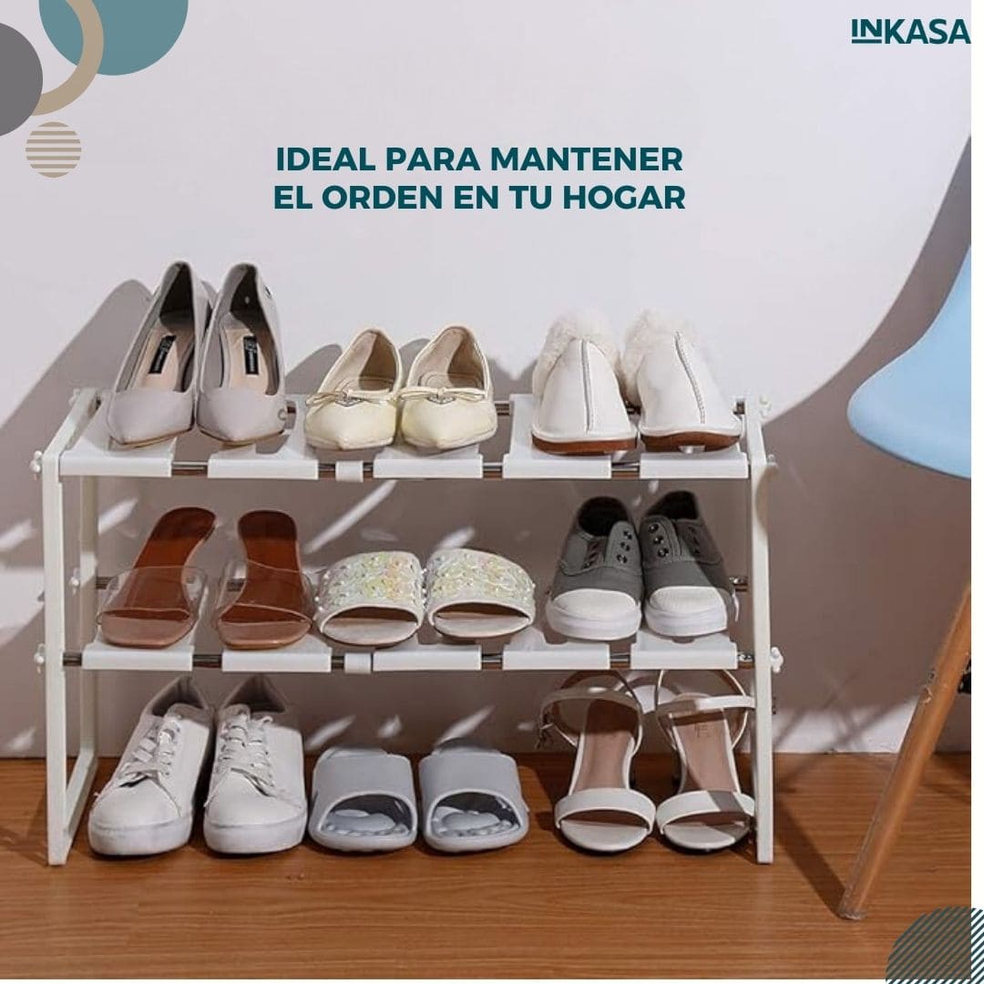Estante expandible multifuncional 2 niveles