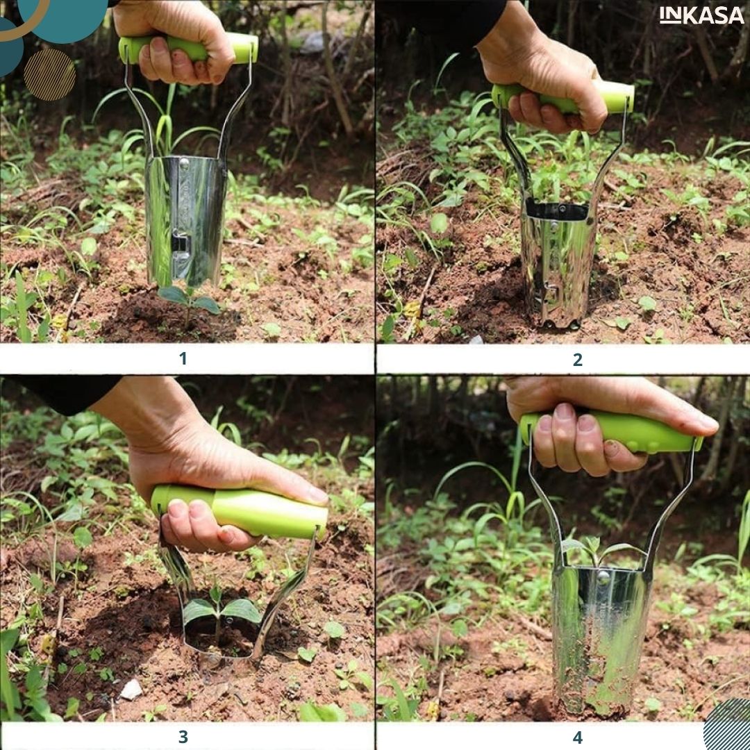 Herramienta para trasplantar plantas