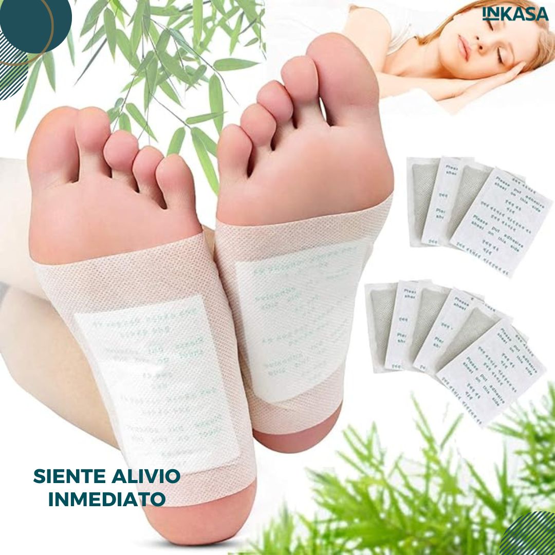 Parches detox Kinoki para pies x 3 cajas de 10 unds