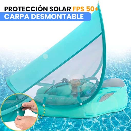 Flotador con carpa👶💦 NO NECESITA INFLAR Y NUNCA SE HUNDE