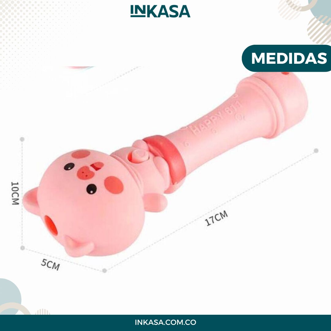 Linterna proyectora de cerdito