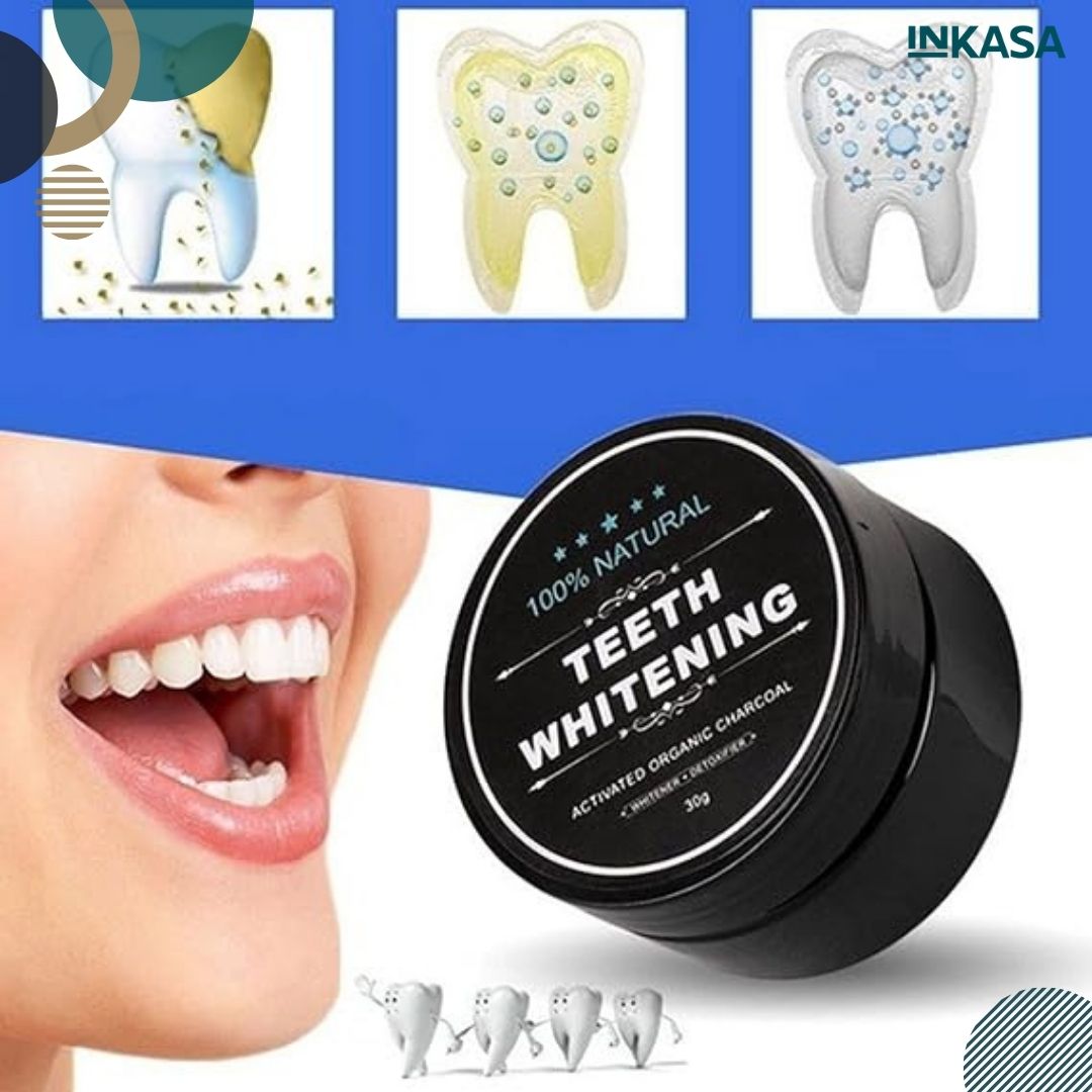 Carbón activado blanqueador de dientes x 2 unds