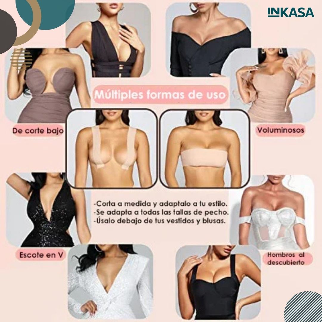 Cinta levanta busto Boob + Cubrepezones pack x 2 unds