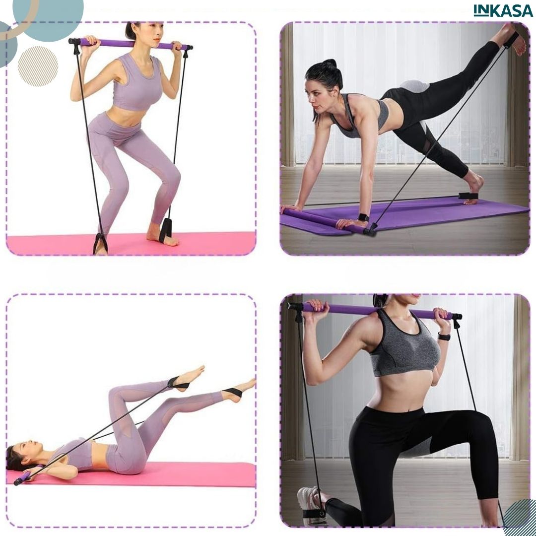Combo rodillo masajeador y barra para pilates