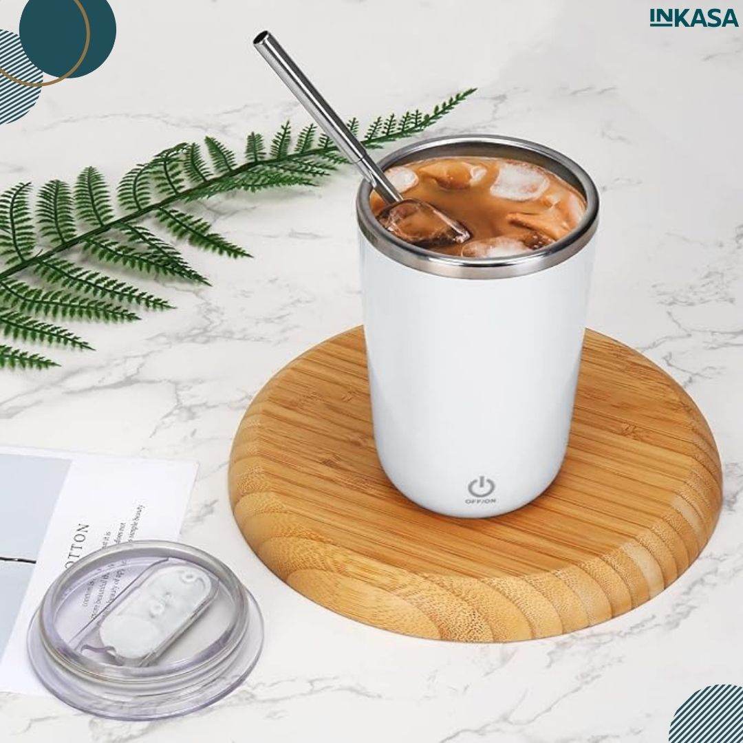 Vaso mug mezclador magnético recargable