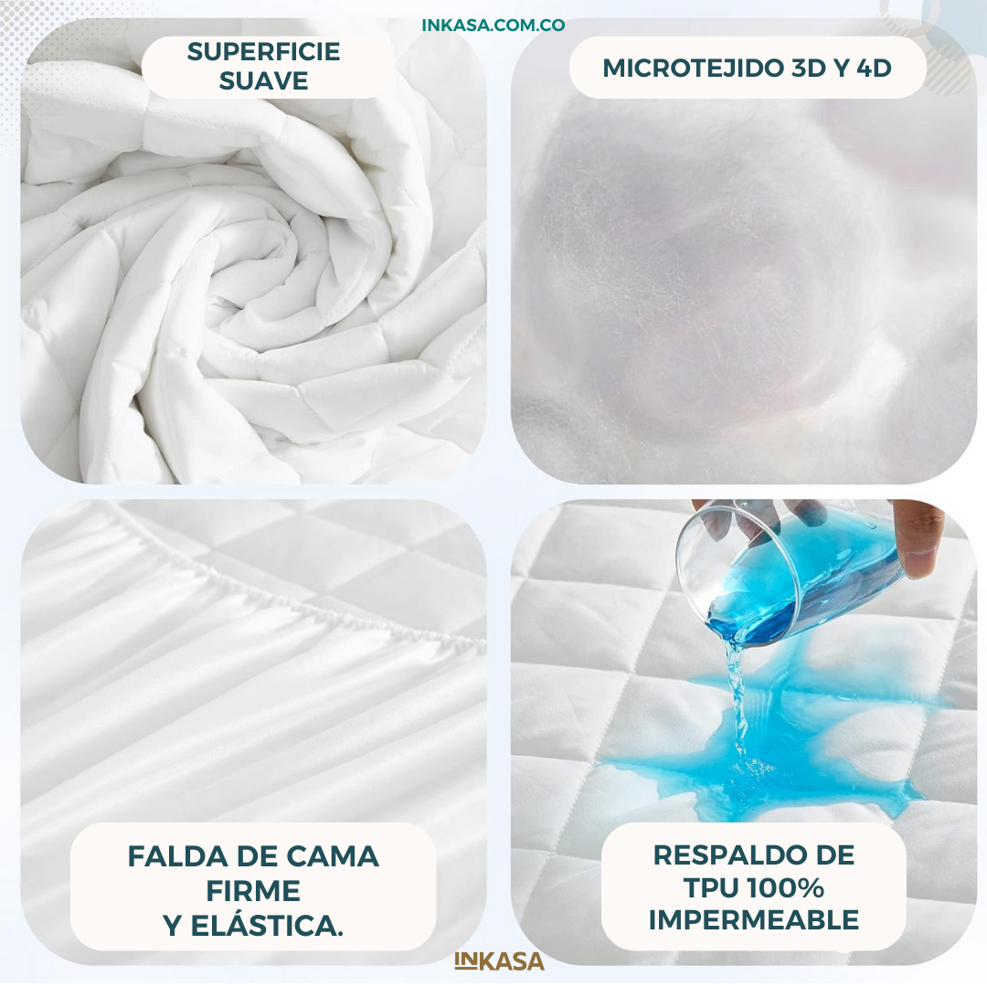 Protector Para Colchón Antifluido Blanco