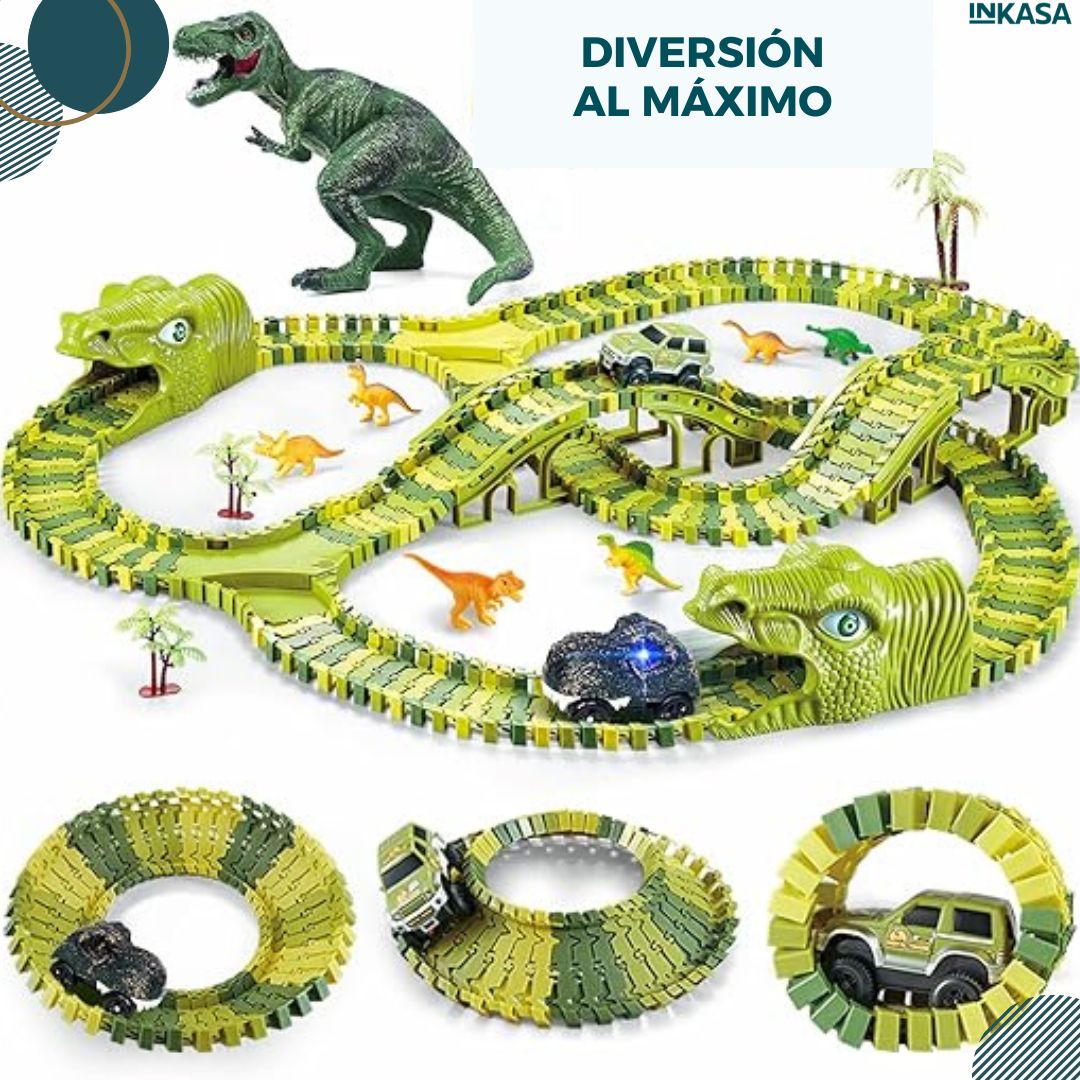 Pista de dinosaurios 240 piezas