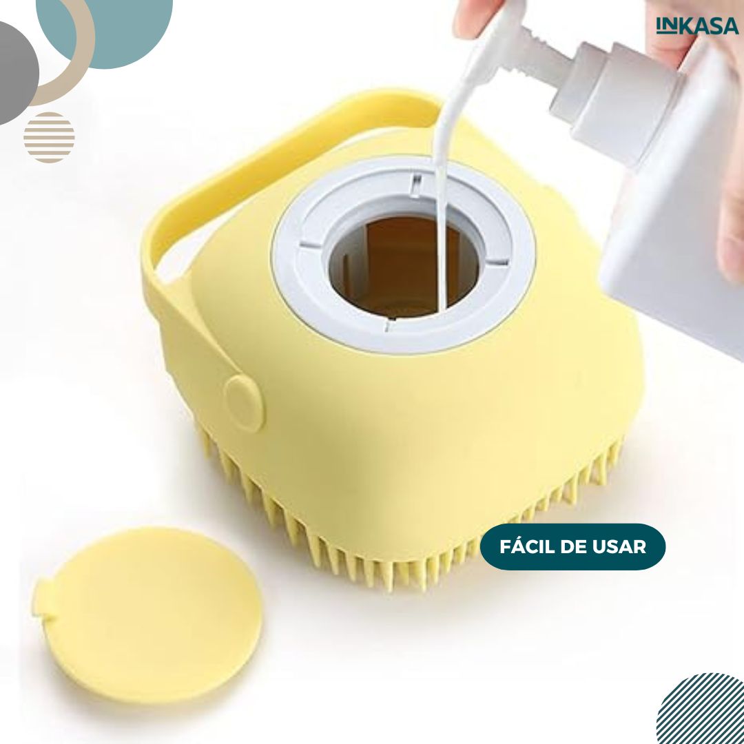Cepillo de baño de silicona suave para mascotas