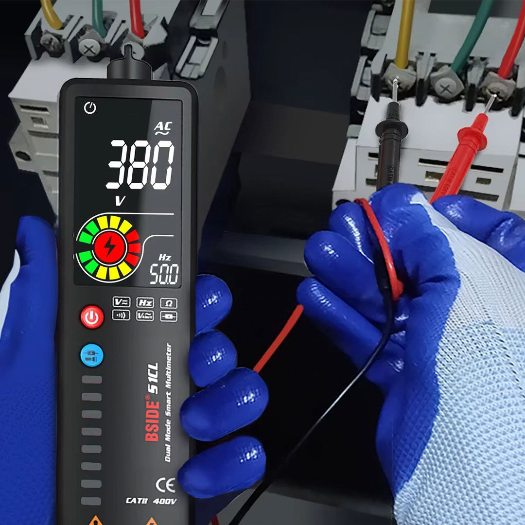 🧰〰️Multimetro B-SIDE: Puede medir voltaje de CC, voltaje de CA, frecuencia, resistencia, continuidad