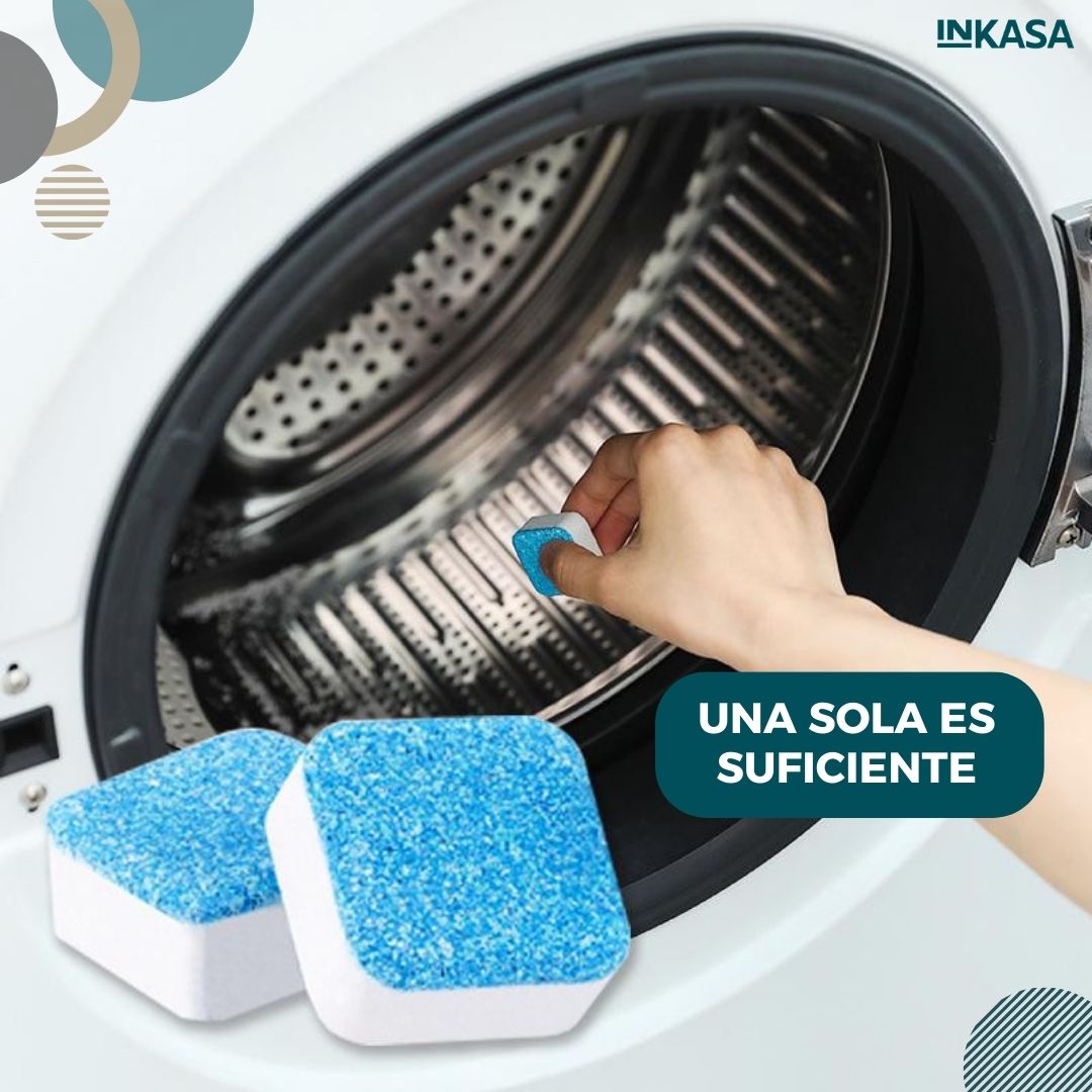 Pastilla limpiador de lavadora pack X 12