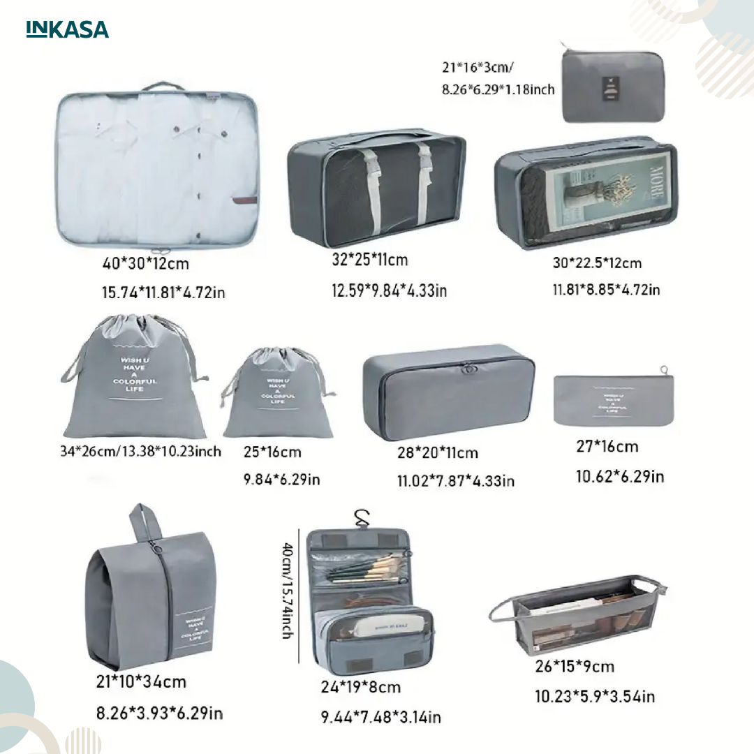 Organizador De Equipaje Kit Viajero X 11