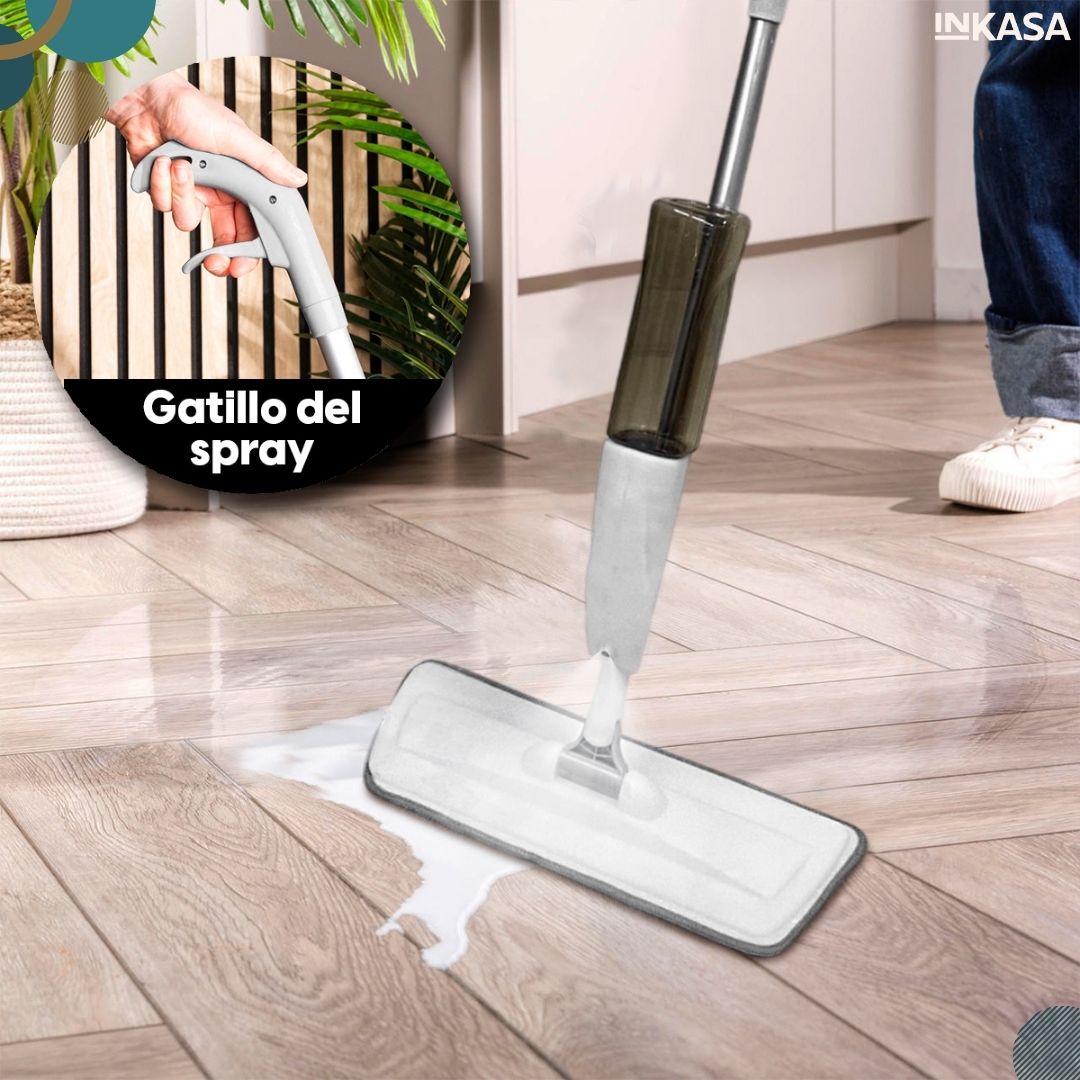 Mopa limpiadora 360° con spray
