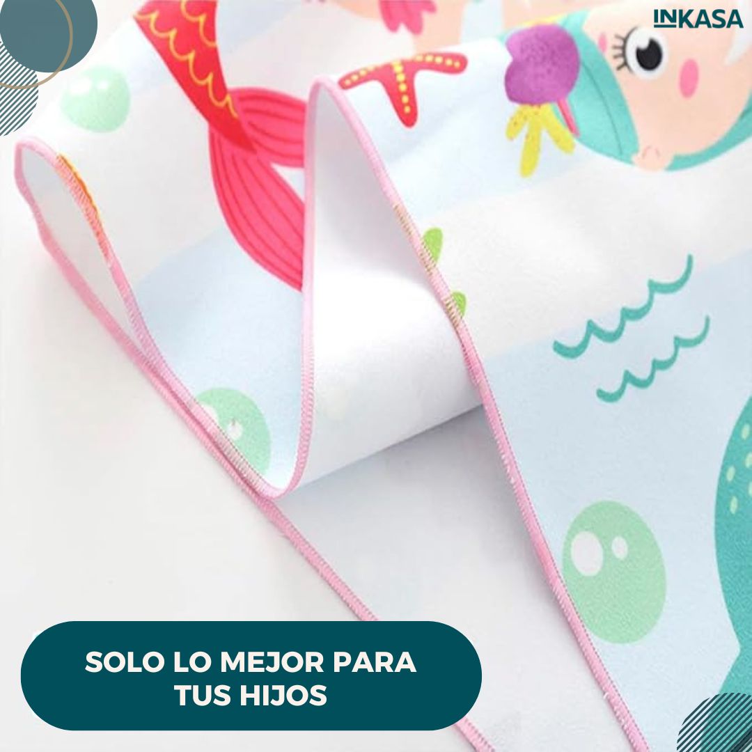 Toalla de microfibra con capucha para niños