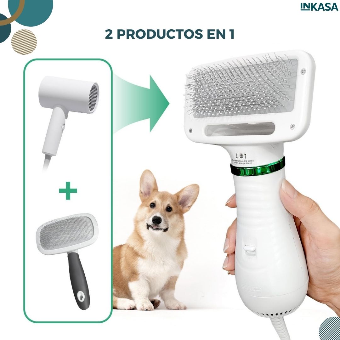 Cepillo secador para mascotas