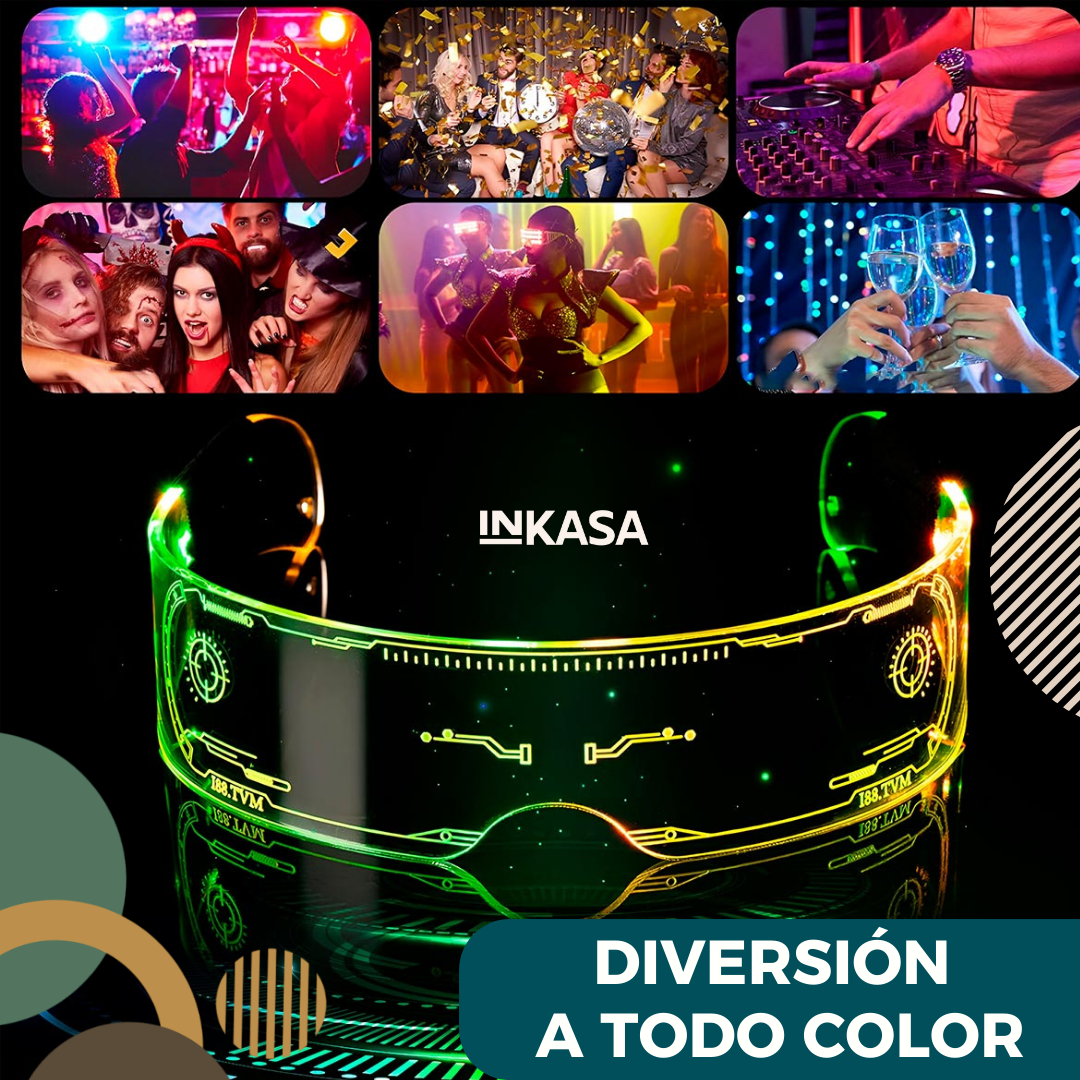 Gafas Luminosas Futuristas Led Halloween