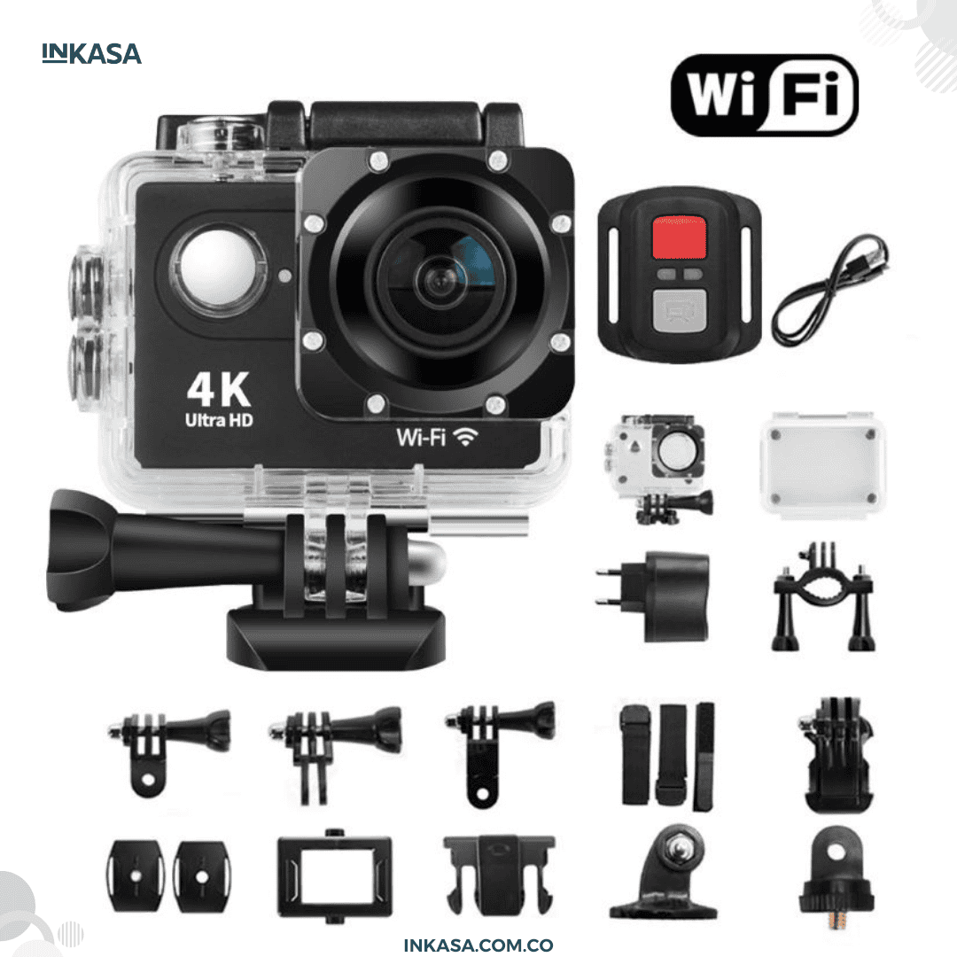 Cámara de acción Go Pro 4k HD con control y wifi
