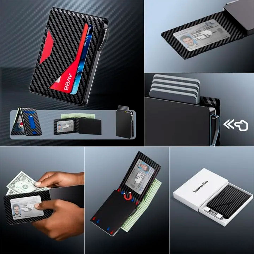 BILLETERA CON SEGURIDAD RFID ANTIROBO💯✔️