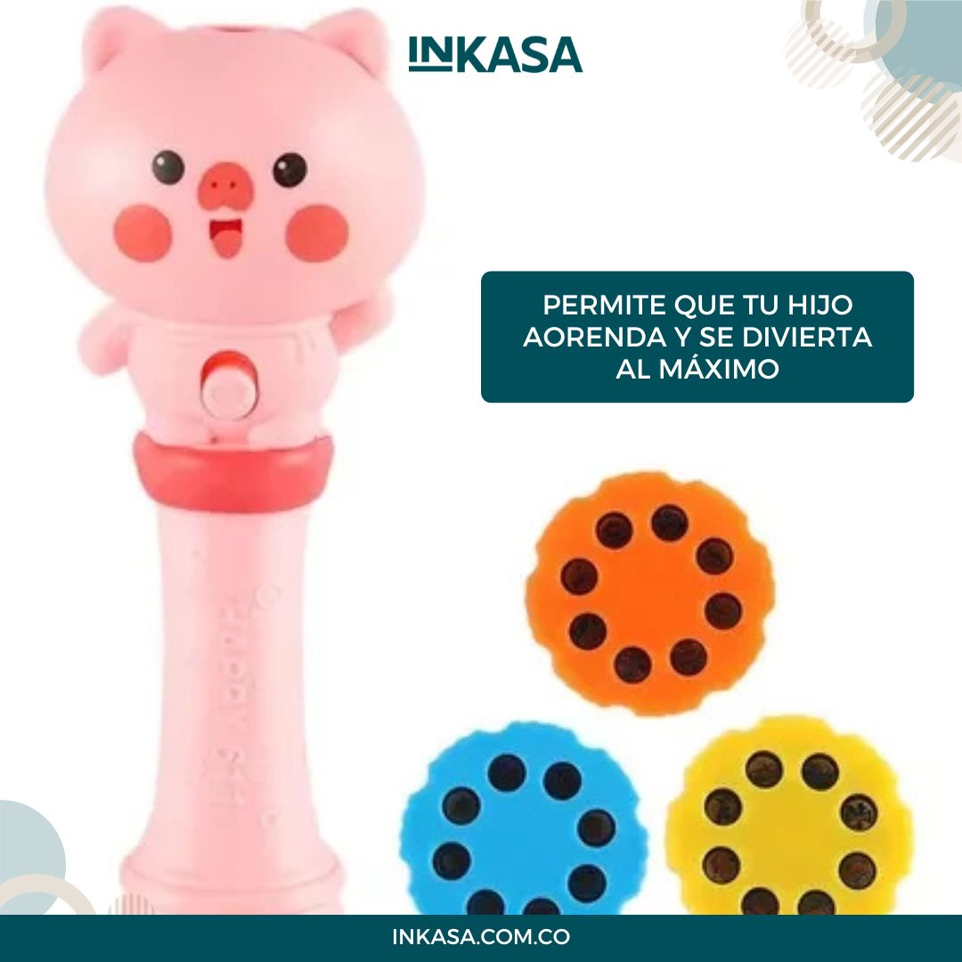 Linterna proyectora de cerdito