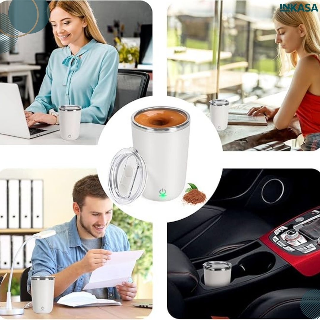 Vaso mug mezclador magnético recargable