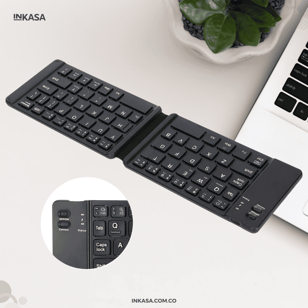 Teclado Bluetooth plegable portátil