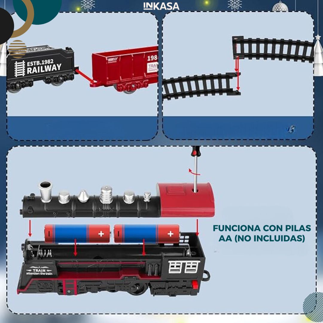 Tren para decoración navideña