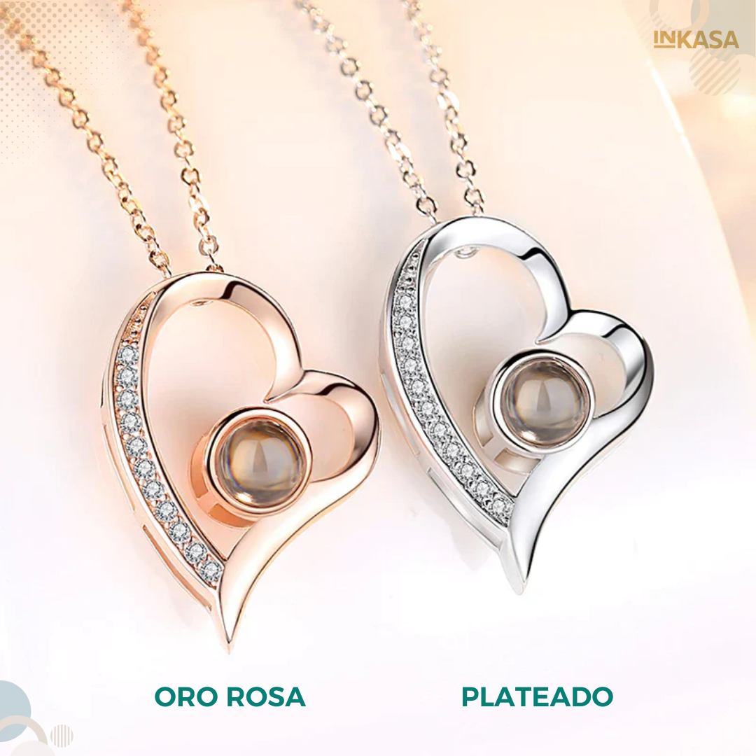 Collar Te Amo 100 Idiomas Con Caja de Lujo