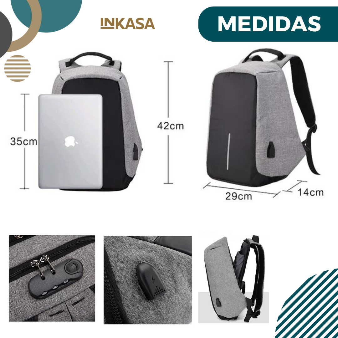 Maleta Antirrobo Con Cable Usb