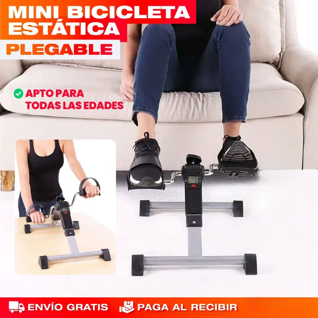 Mini Bicicleta Estática Portátil con Pantalla LCD – Ejercita Piernas y Brazos en Casa🚲💪🏻