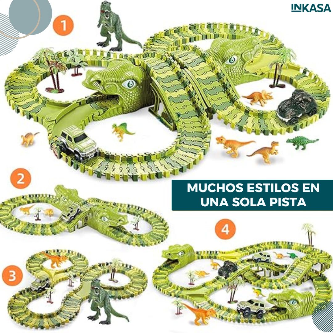 Pista de dinosaurios 240 piezas
