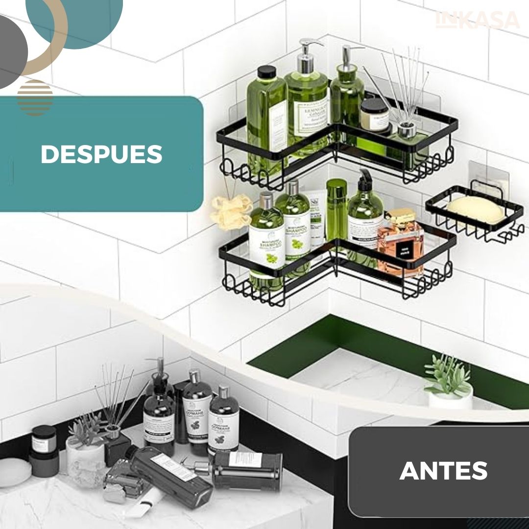 Pack x 3 organizadores de ducha esquineros