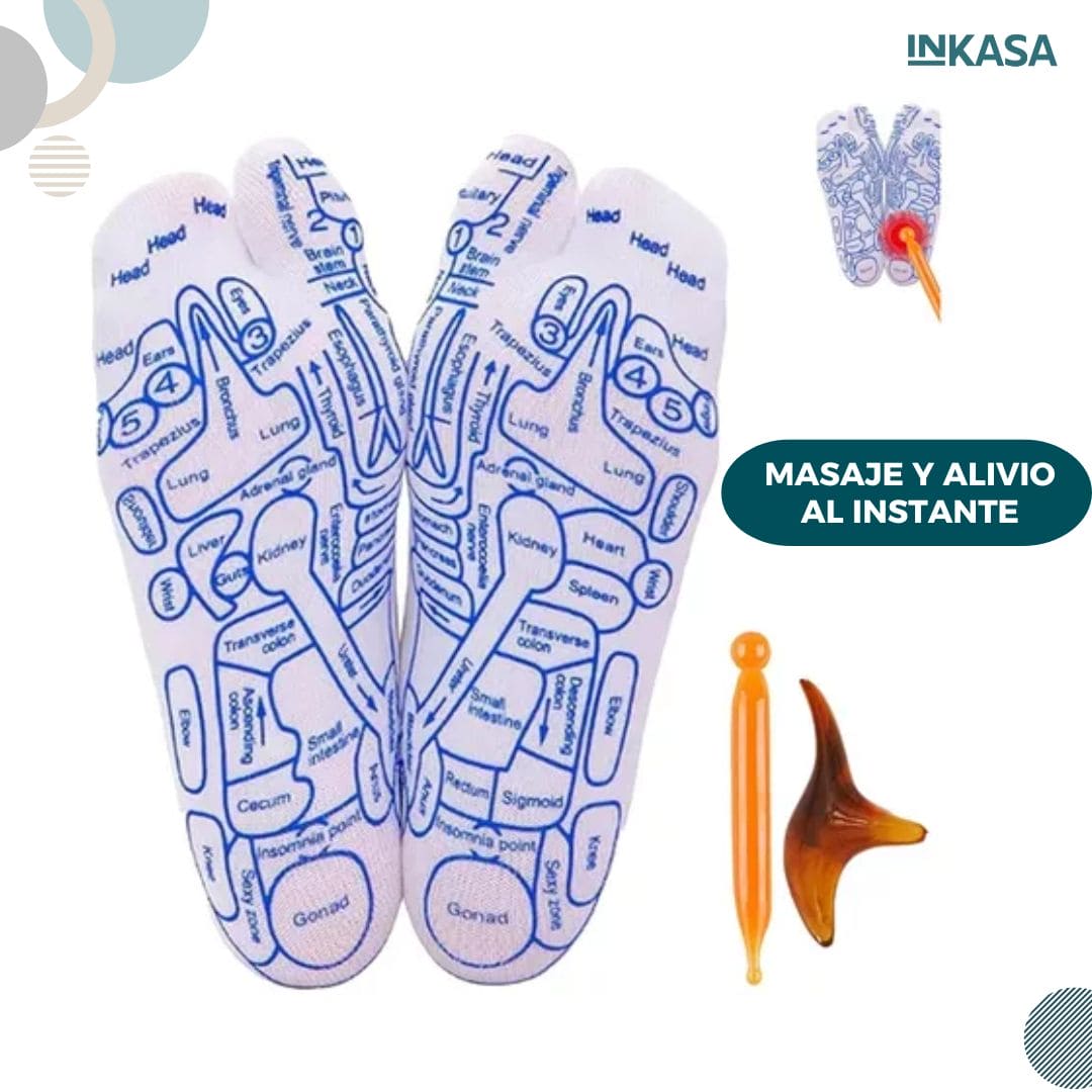 Calcetines de Reflexología con Herramientas de masaje