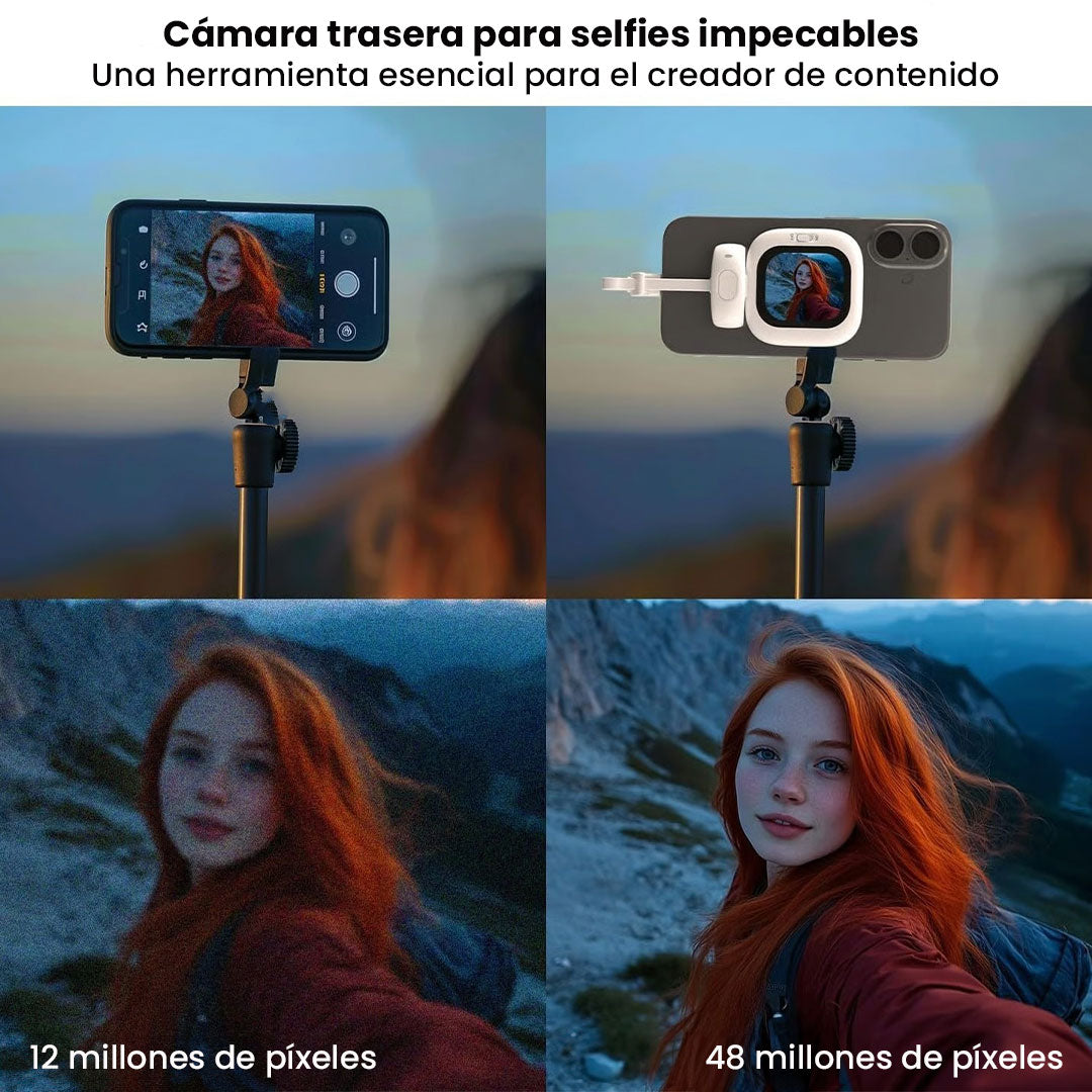 📱 Pantalla Vlogmate Mini Vlog Selfie Monitor para iPhone – Control Total en Cada Toma