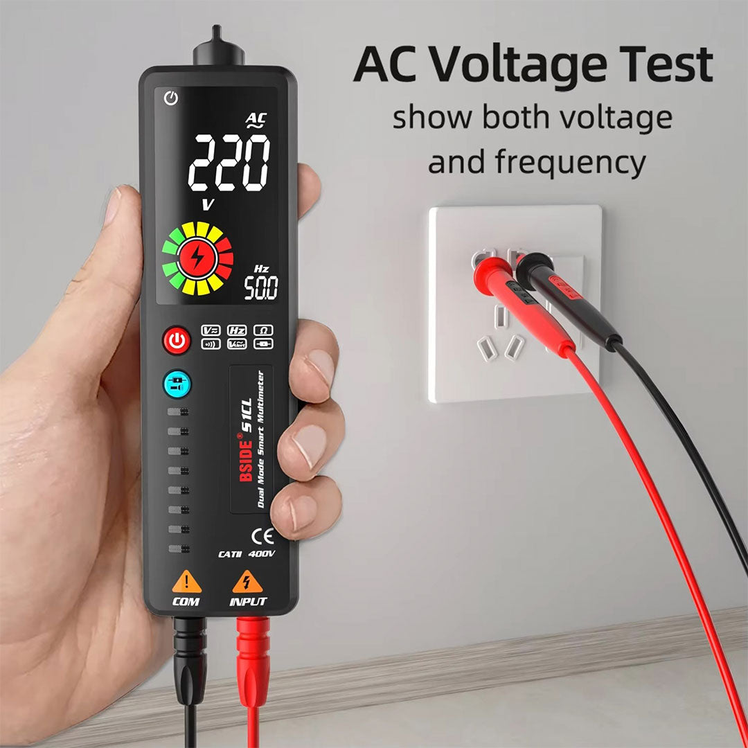 🧰〰️Multimetro B-SIDE: Puede medir voltaje de CC, voltaje de CA, frecuencia, resistencia, continuidad