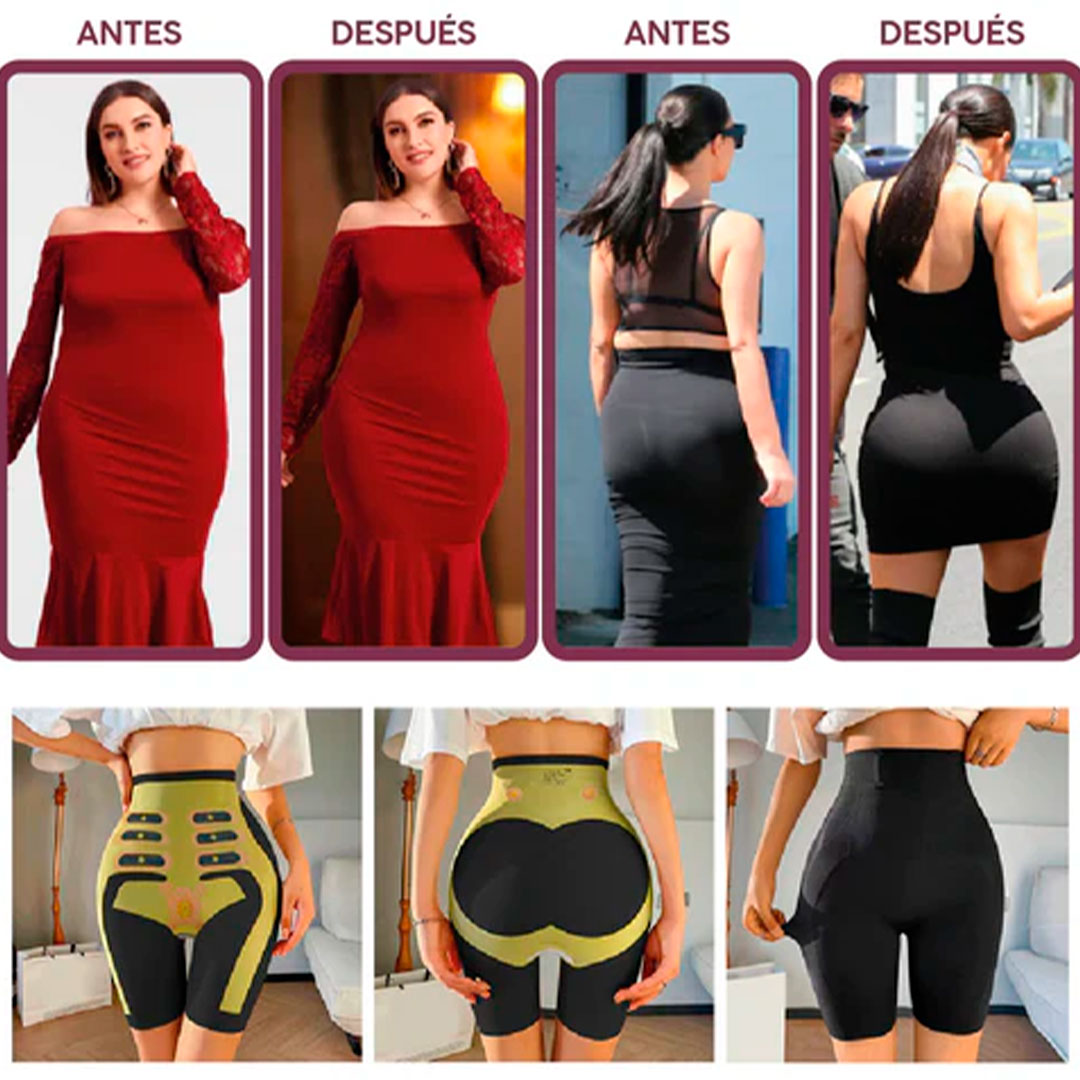 🔥SculptFlex 5D – Faja Short Levanta Glúteos con Control de Abdomen y Cintura Alta😍