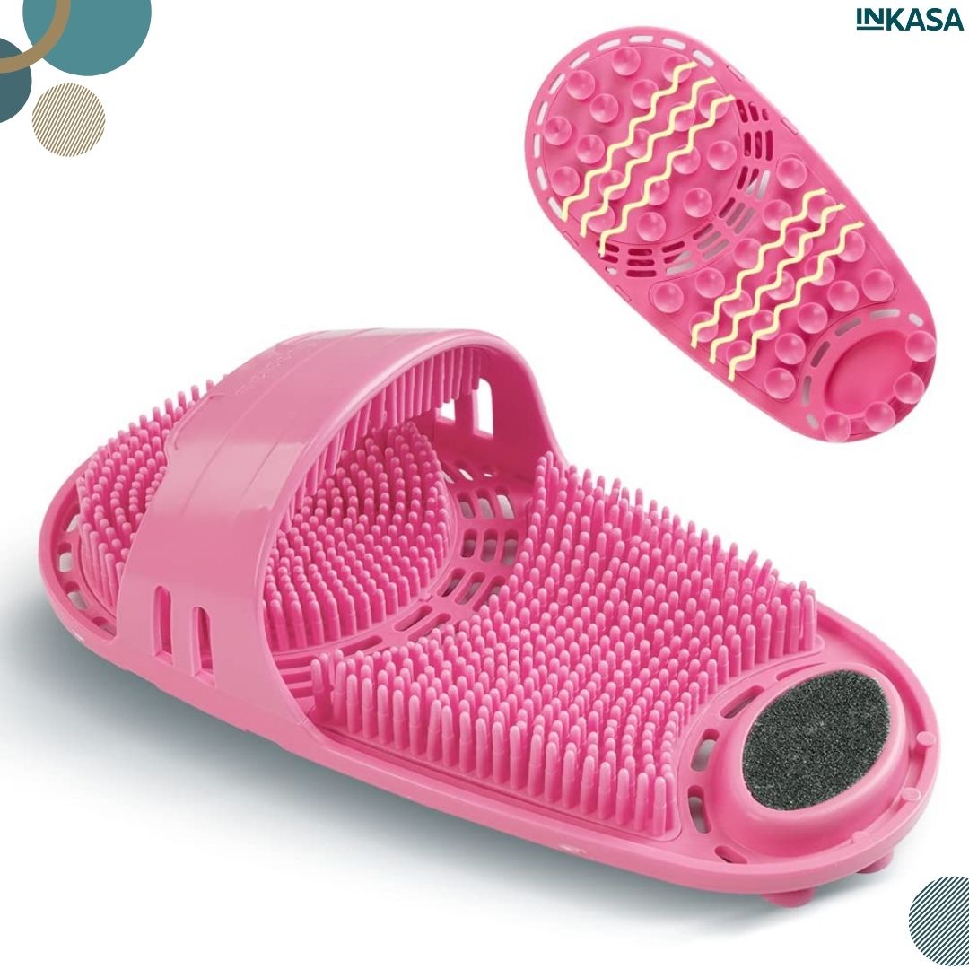Limpiador de pies para ducha en silicona