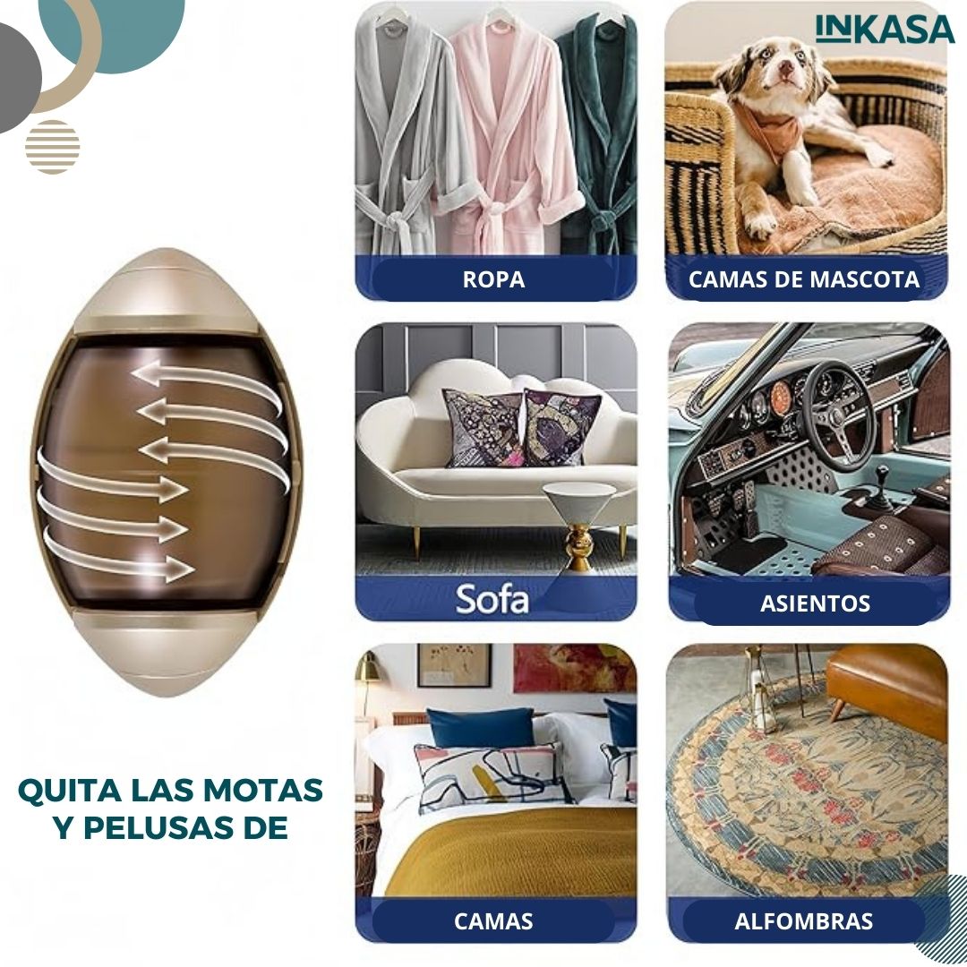 Rodillo quita motas lavable